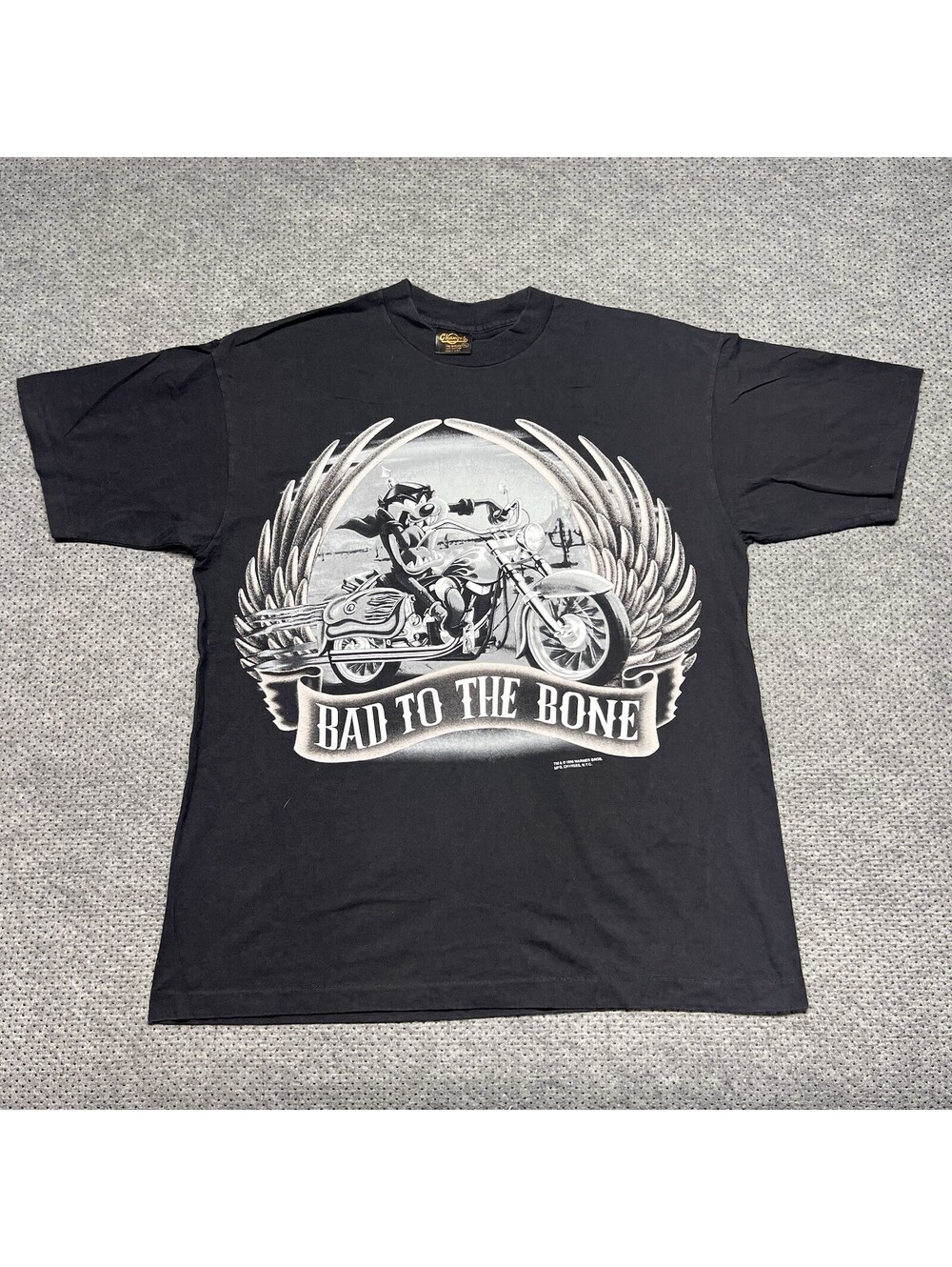 Vintage 1996 Tasmanian Devil Motorcycle T-Shirt XL “Bad To The Bone” Rare Men’s